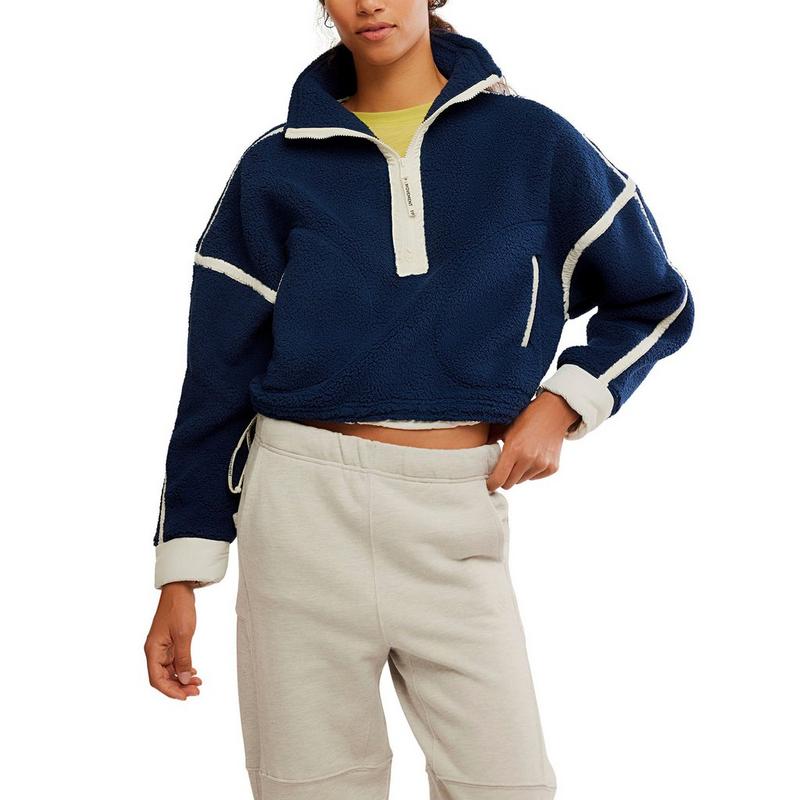 Free People Women's Mountain High Half-Zip Fleece Top