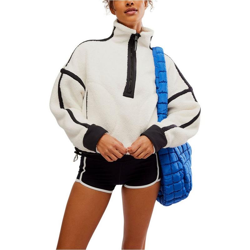 Free People Women's Mountain High Half-Zip Fleece Top