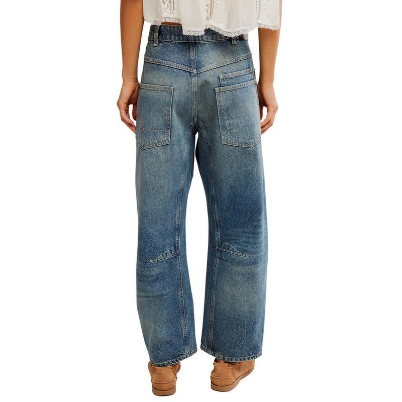 Free People Women's Minimalist Moxie Barrel Jean
