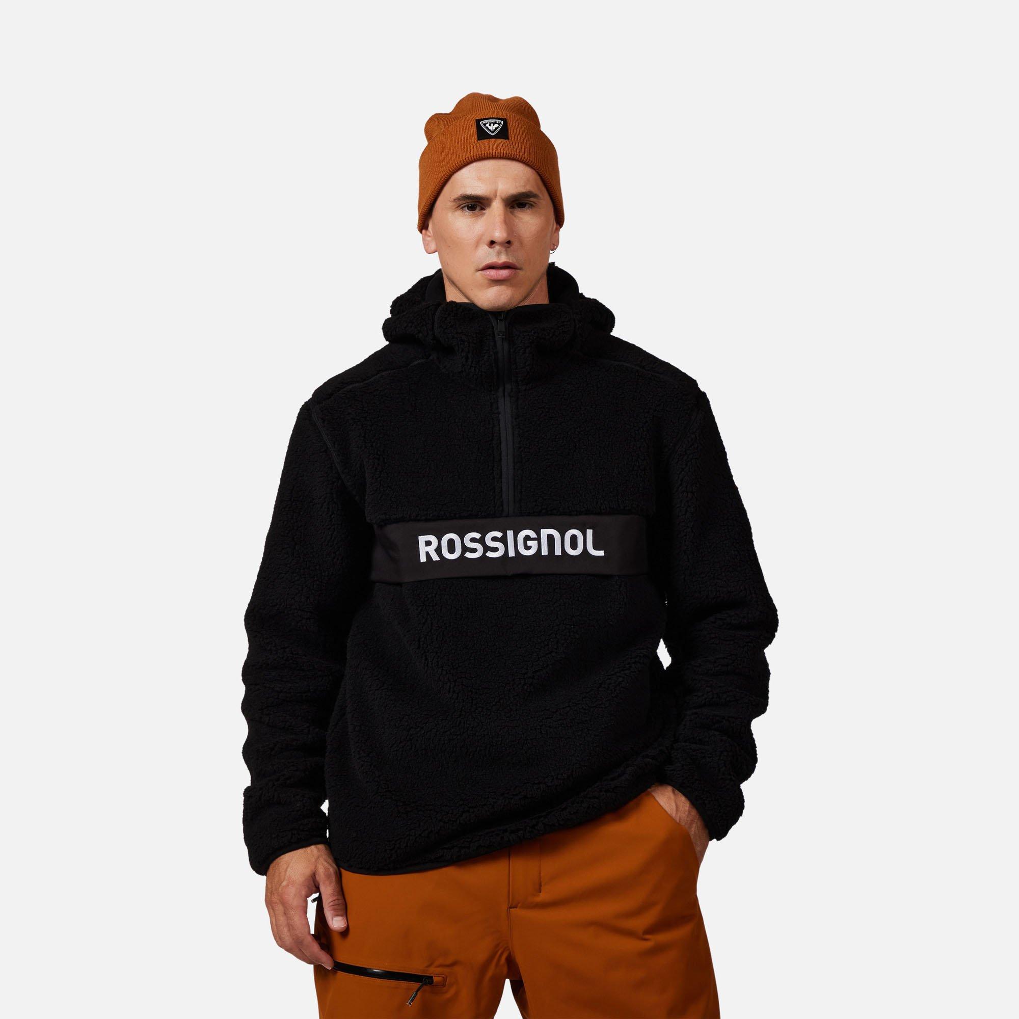 Rossignol | Men's Alltrack Anorak Fleece Top, Black, Size Medium