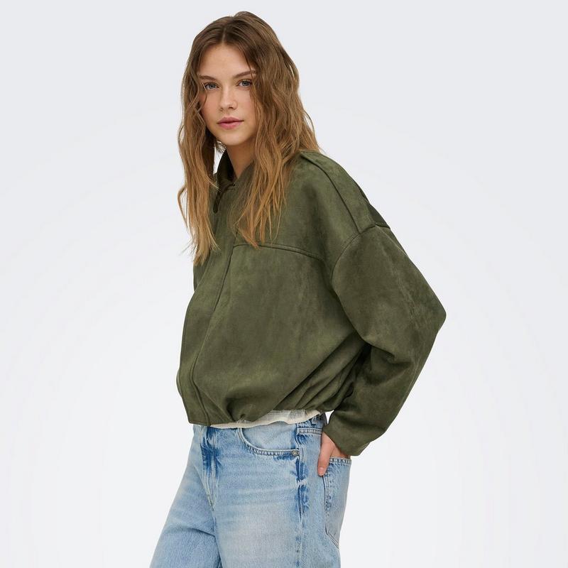 Only Women's Moon Stina Faux Suede Bomber Jacket