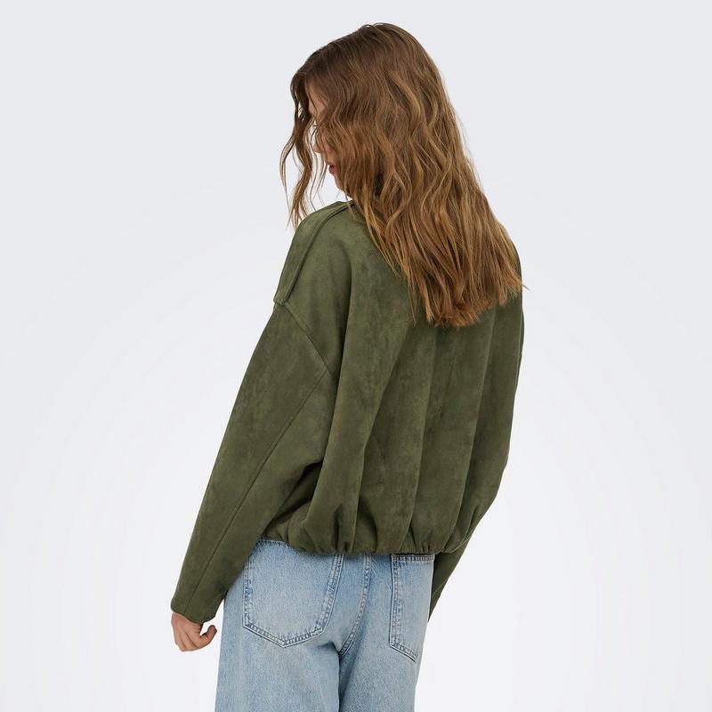 Only Women's Moon Stina Faux Suede Bomber Jacket