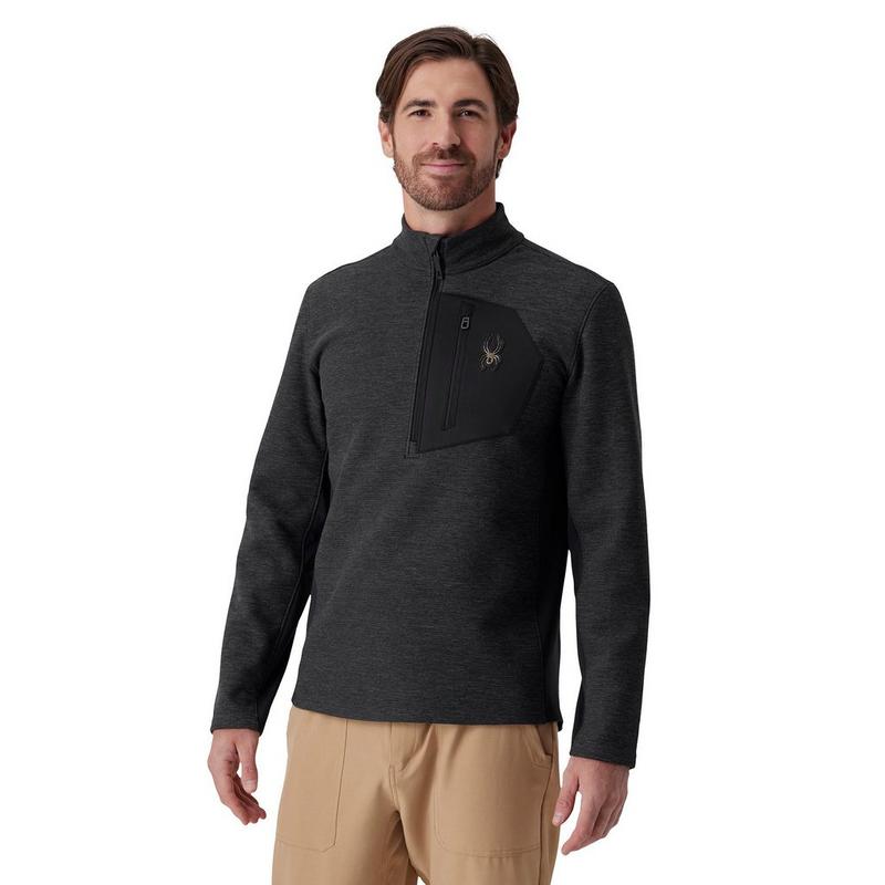 Spyder Men's Bandit Sweater Fleece Quarter-Zip Top