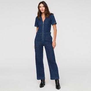 DUER Women's Performance Denim Short Sleeve Jumpsuit