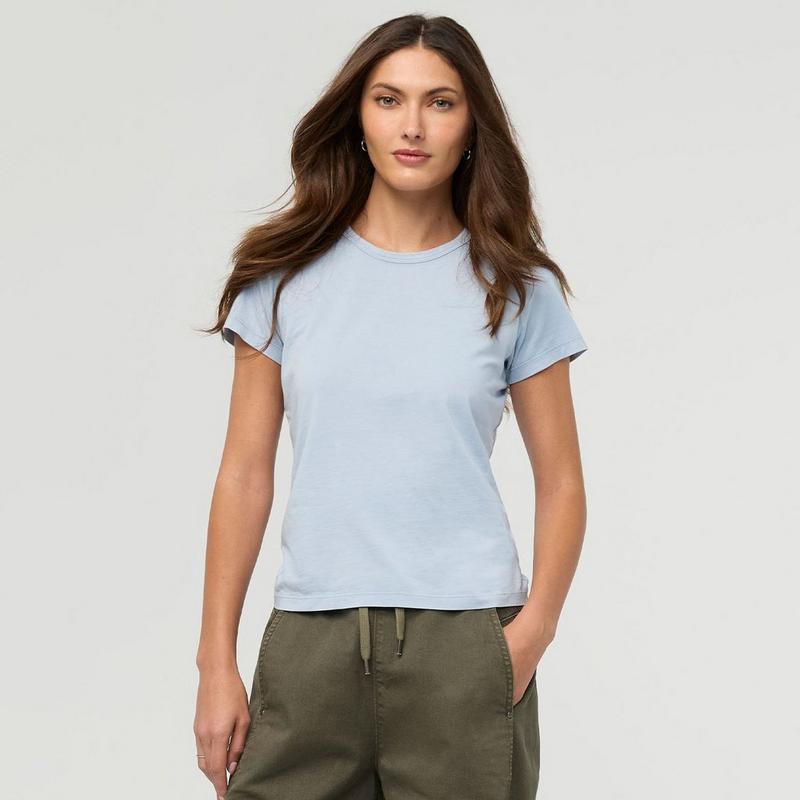 DUER Women's PurePima Slim Crew T-Shirt