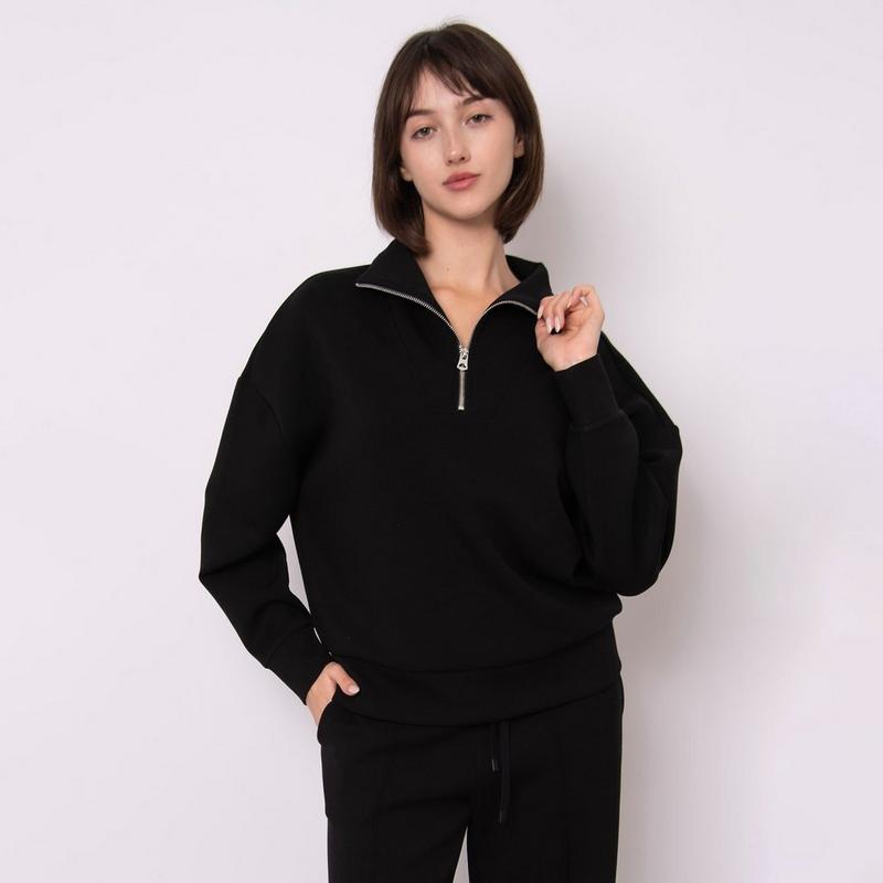 Oak & Ivy Women's Seanni Soft Knit Half-Zip Pullover Sweatshirt