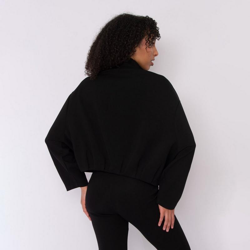 Oak & Ivy Women's Midora Bubble Hem Soft Knit Full-Zip Sweatshirt