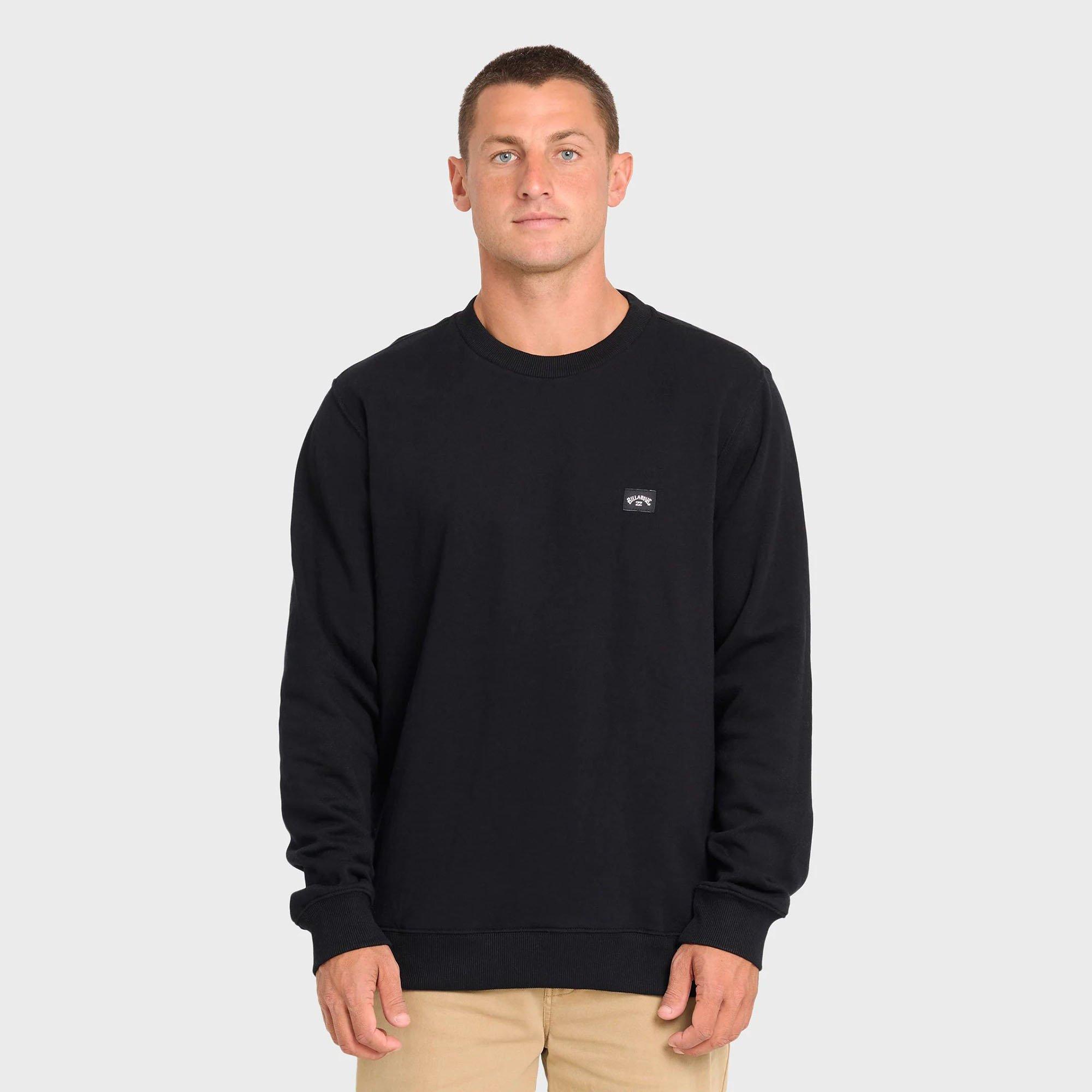 Billabong | Men's All Day Crew Sweatshirt, Black, Size XL
