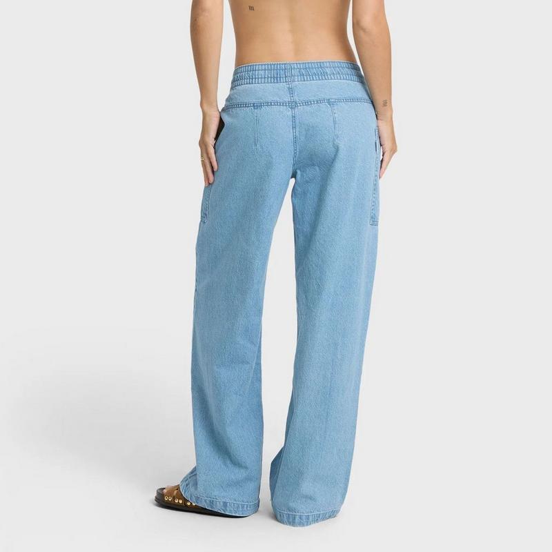 Billabong Pantalon en denim Zonte &agrave; taille &eacute;lastique pour femmes