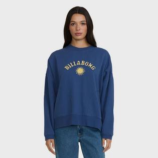 Billabong Women's Surf Camp Heritage Palm Crew Neck Sweatshirt