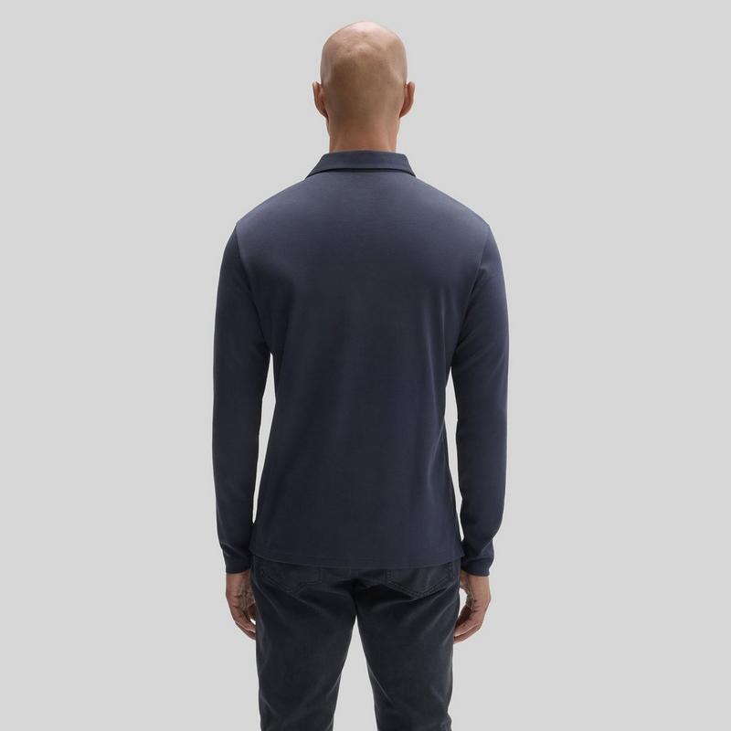 Robert Barakett Men's The Barakett Long Sleeve Herringbone Polo