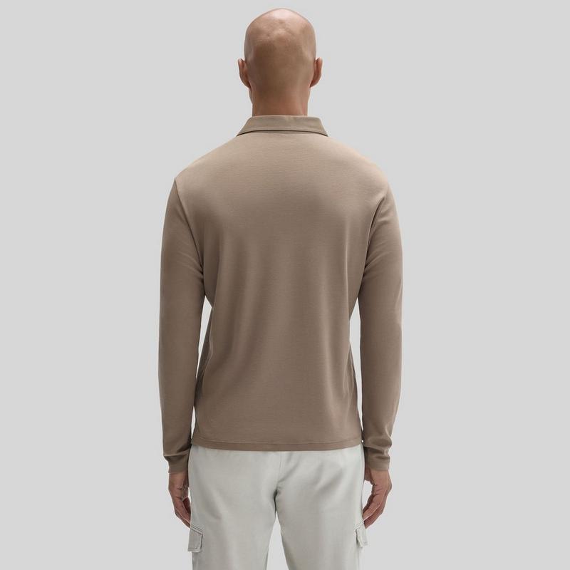 Robert Barakett Men's The Barakett Long Sleeve Herringbone Polo