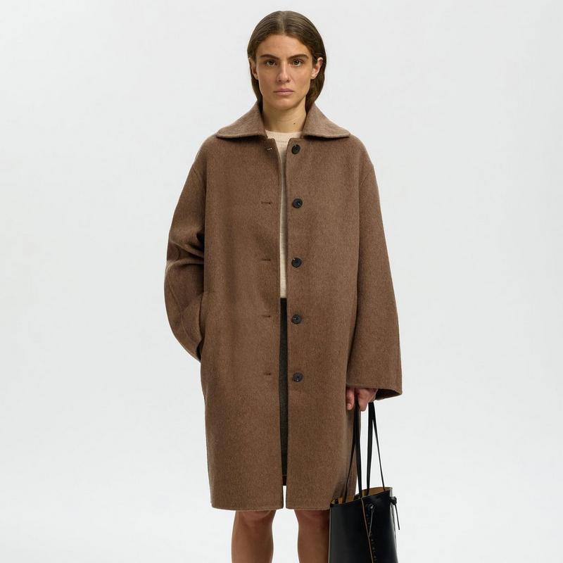Selected Women's Geri Handmade Wool-Blend Coat