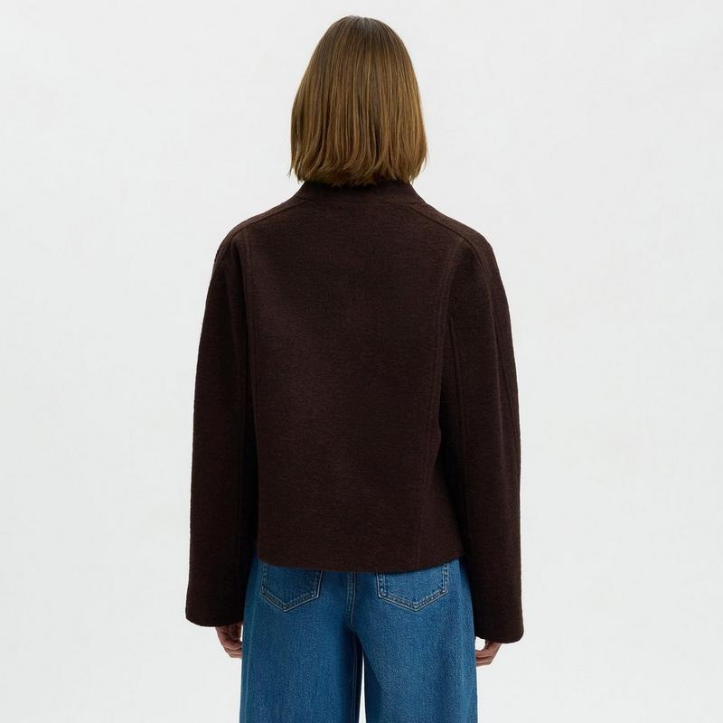 Selected Women's Short Wool-Blend Jacket