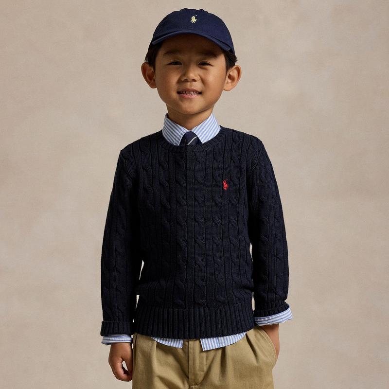 Polo Ralph Lauren Chandail en tricot torsad&eacute; de coton pour gar&ccedil;ons [2-7]
