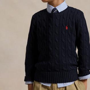 Polo Ralph Lauren Chandail en tricot torsad&eacute; de coton pour gar&ccedil;ons [2-7]