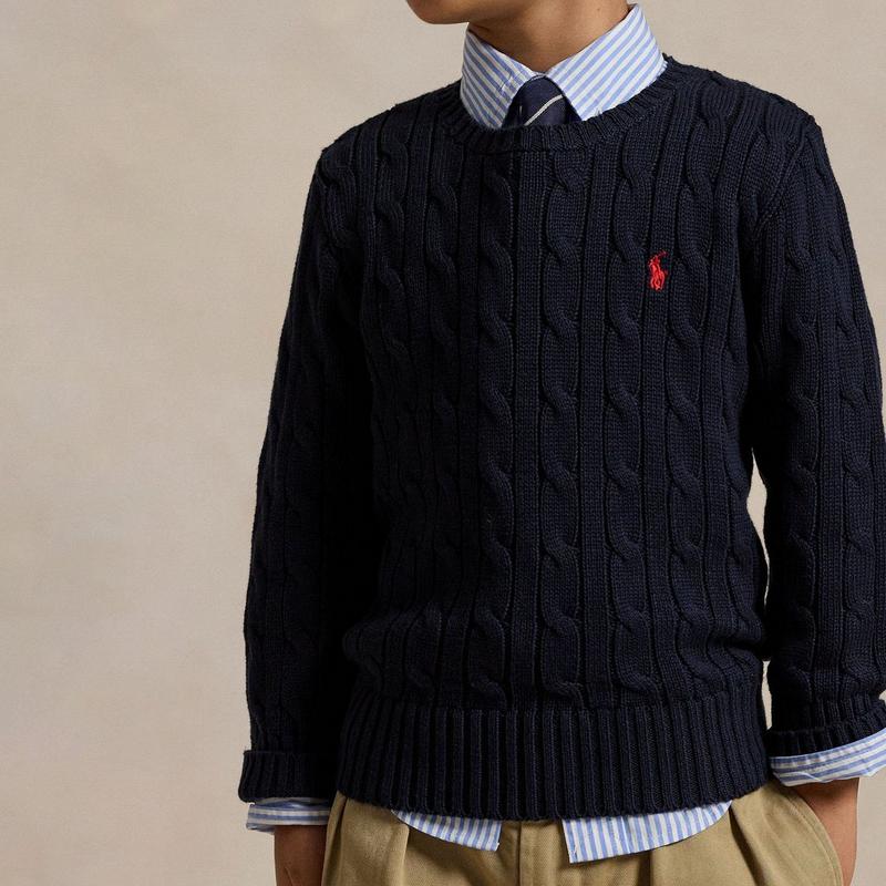 Polo Ralph Lauren Chandail en tricot torsad&eacute; de coton pour gar&ccedil;ons [2-7]