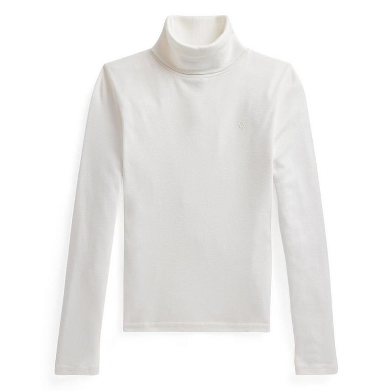 Polo Ralph Lauren Junior Girls' [7-16] Ribbed Cotton-Blend Turtleneck Top