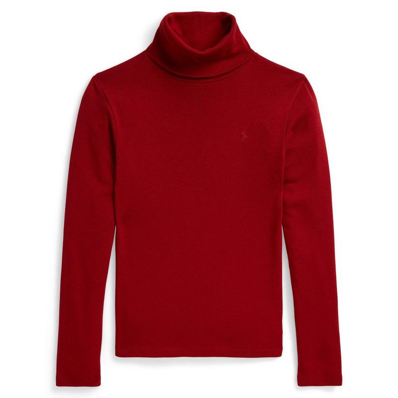 Polo Ralph Lauren Junior Girls' [7-16] Ribbed Cotton-Blend Turtleneck Top