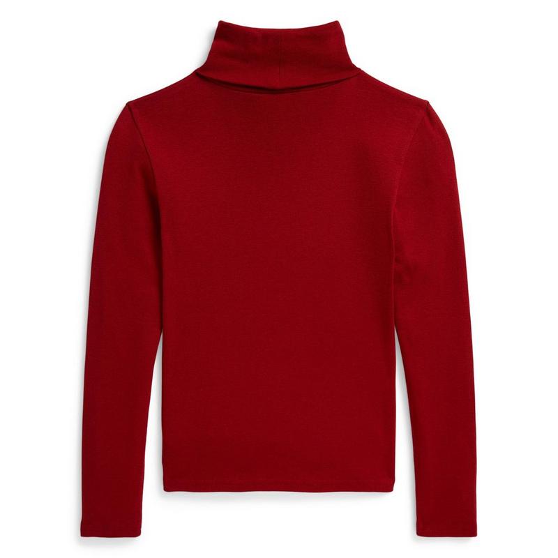 Polo Ralph Lauren Junior Girls' [7-16] Ribbed Cotton-Blend Turtleneck Top