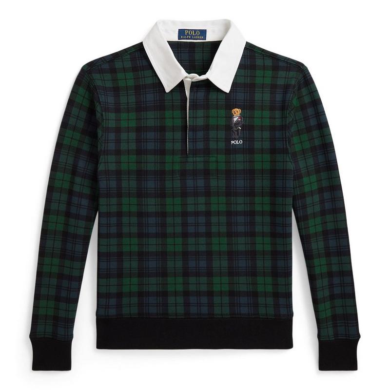 Polo Ralph Lauren Junior Boys' [8-20] Polo Bear Plaid Rugby Sweatshirt