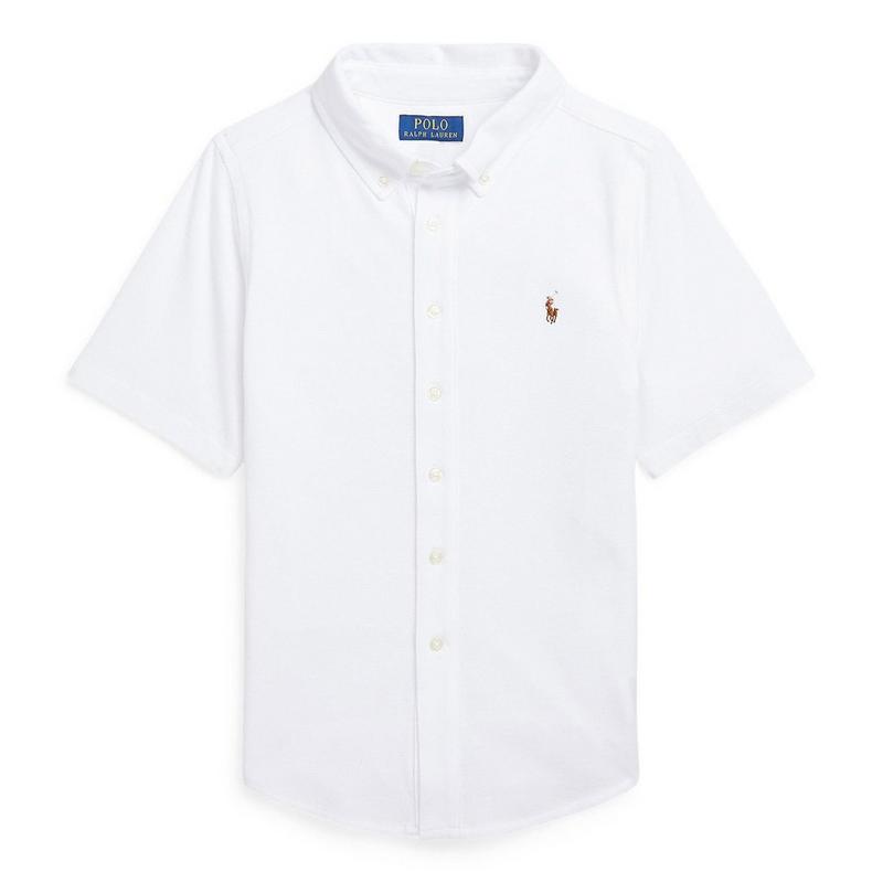 Polo Ralph Lauren Chemise &agrave; manches courtes Oxford en tricot pour gar&ccedil;ons juniors [8-20]