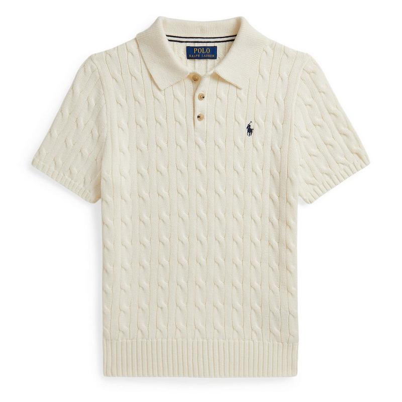 Polo Ralph Lauren Chandail polo en tricot torsad&eacute; de coton pour gar&ccedil;ons juniors [8-20]