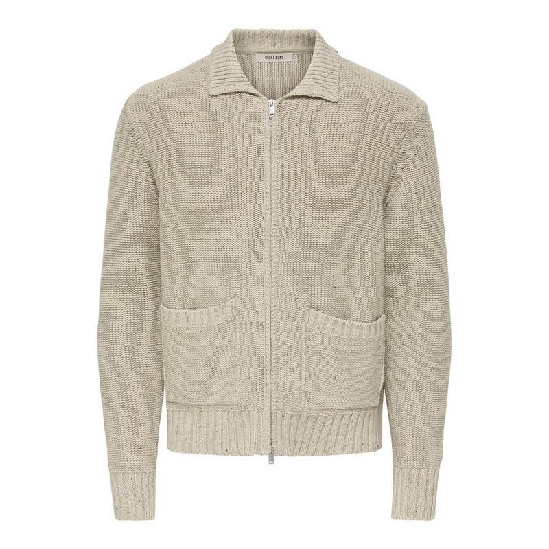 Only & Sons Men's Sting Knit Full-Zip Cardigan