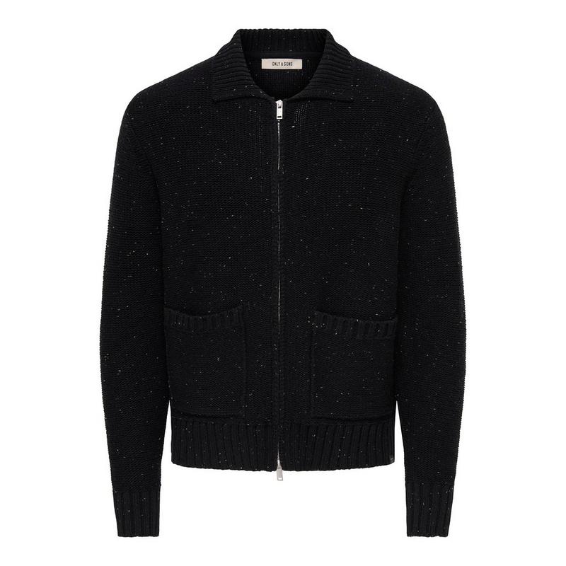 Only & Sons Men's Sting Knit Full-Zip Cardigan