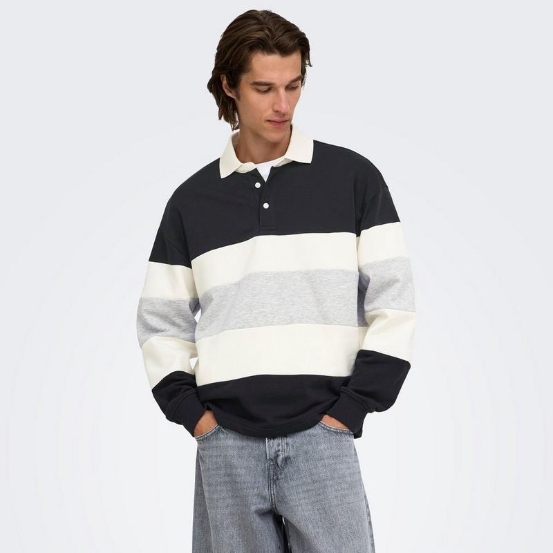 Only & Sons Men's Benedict Rugby Top