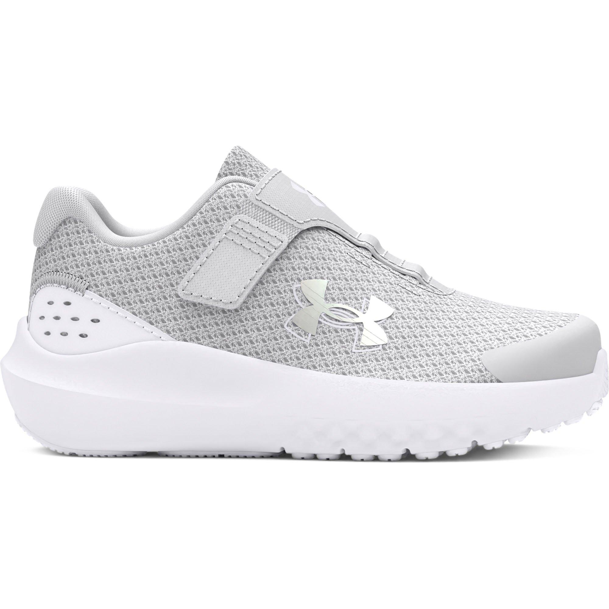 Under Armour | Toddlers' Surge 4 AC Running Shoes, Halo Grey/White, Size 8