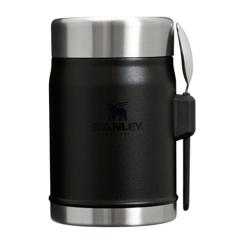 Stanley Contenant alimentaire l&eacute;gendaire classique + cuill&egrave;re-fourchette (14 oz - Noir 2.0)