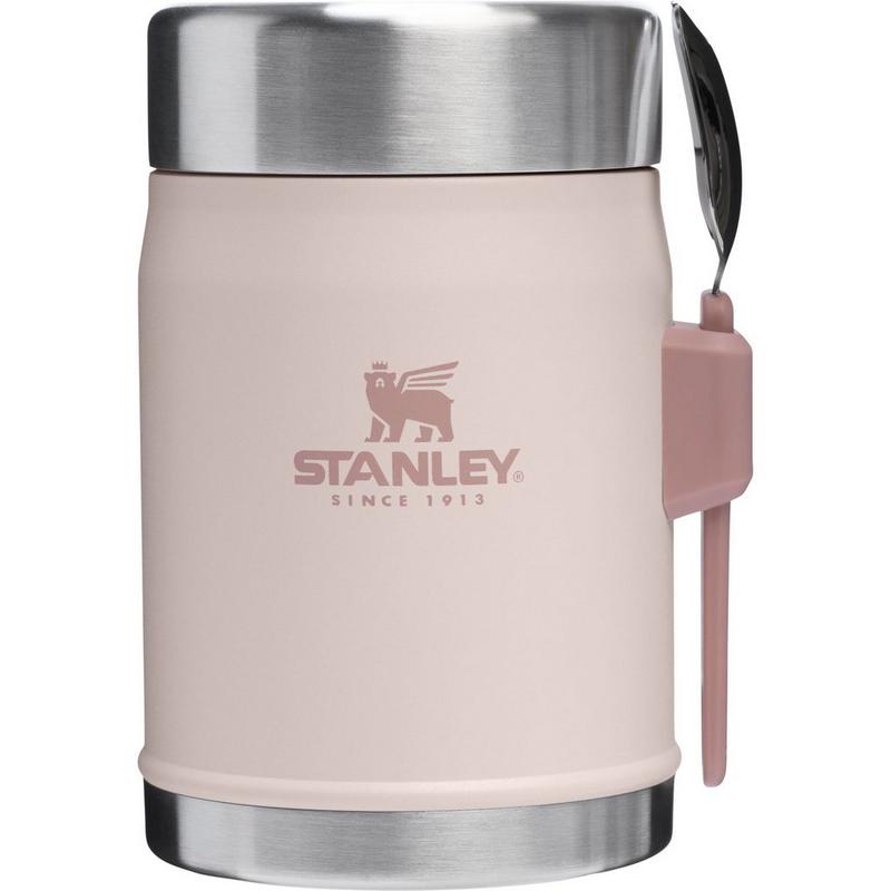 Stanley Contenant alimentaire l&eacute;gendaire classique + cuill&egrave;re-fourchette (14 oz - Quartz rose)