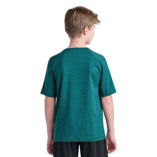 adidas Junior Boys' [8-16] Raglan M&eacute;lange Short Sleeve T-Shirt
