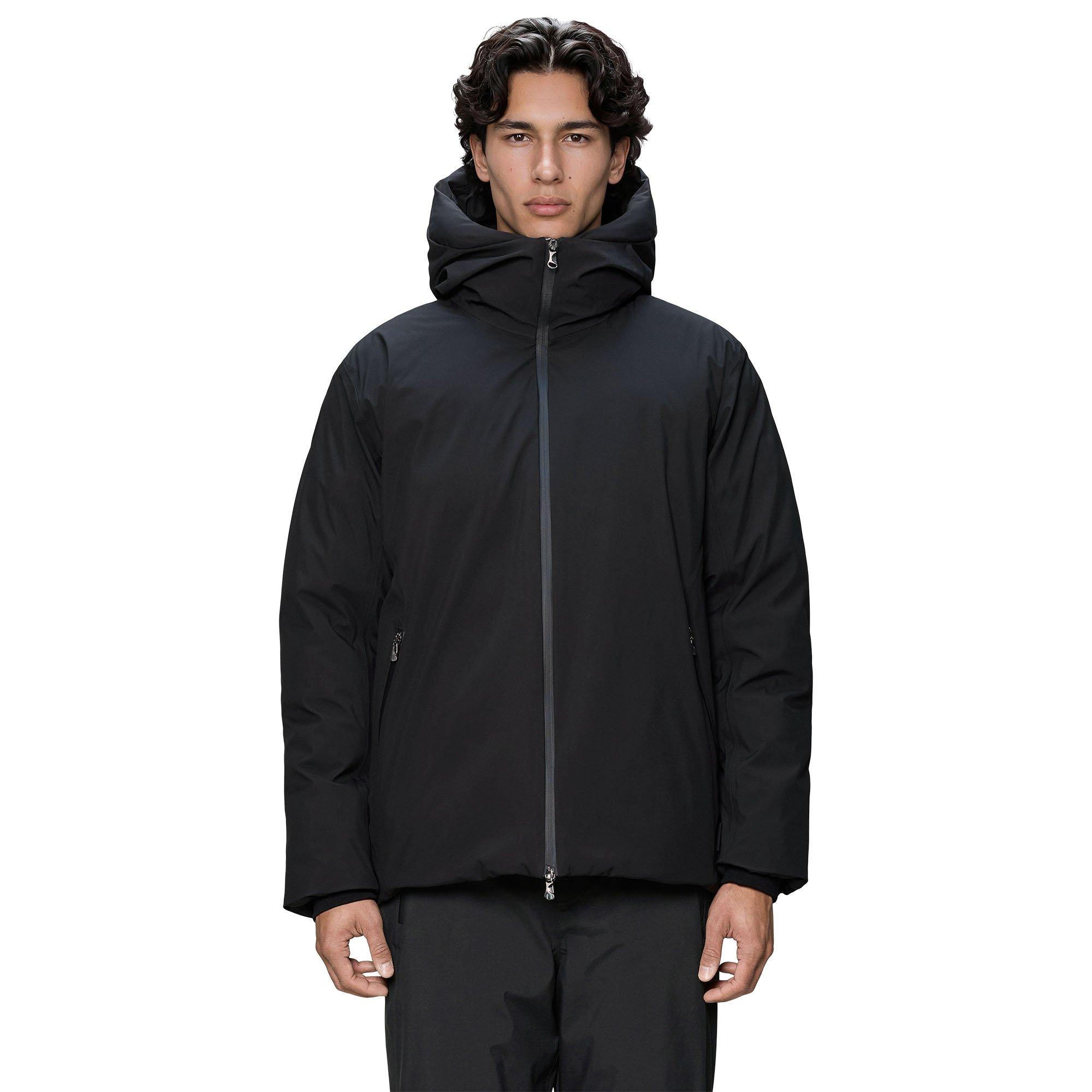 RAINS | Men's Sarna Puffer Jacket, Black, Size Medium