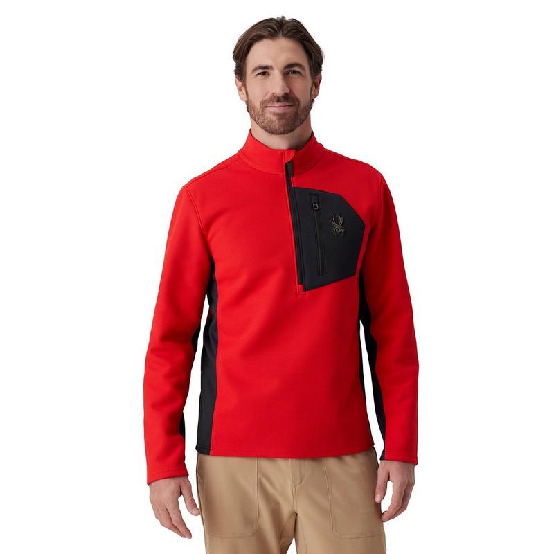 Spyder Men's Bandit Sweater Fleece Quarter-Zip Top