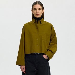 Selected Chemise courte Astha &agrave; coupe carr&eacute;e pour femmes