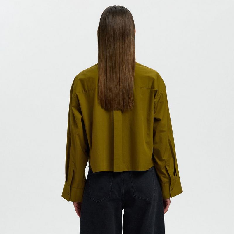 Selected Chemise courte Astha &agrave; coupe carr&eacute;e pour femmes