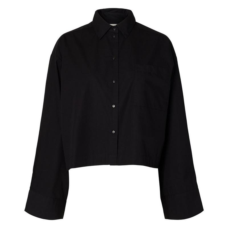 Selected Chemise courte Astha &agrave; coupe carr&eacute;e pour femmes