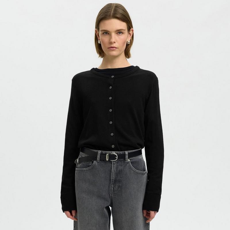 Selected Cardigan en laine m&eacute;rinos Thea pour femmes
