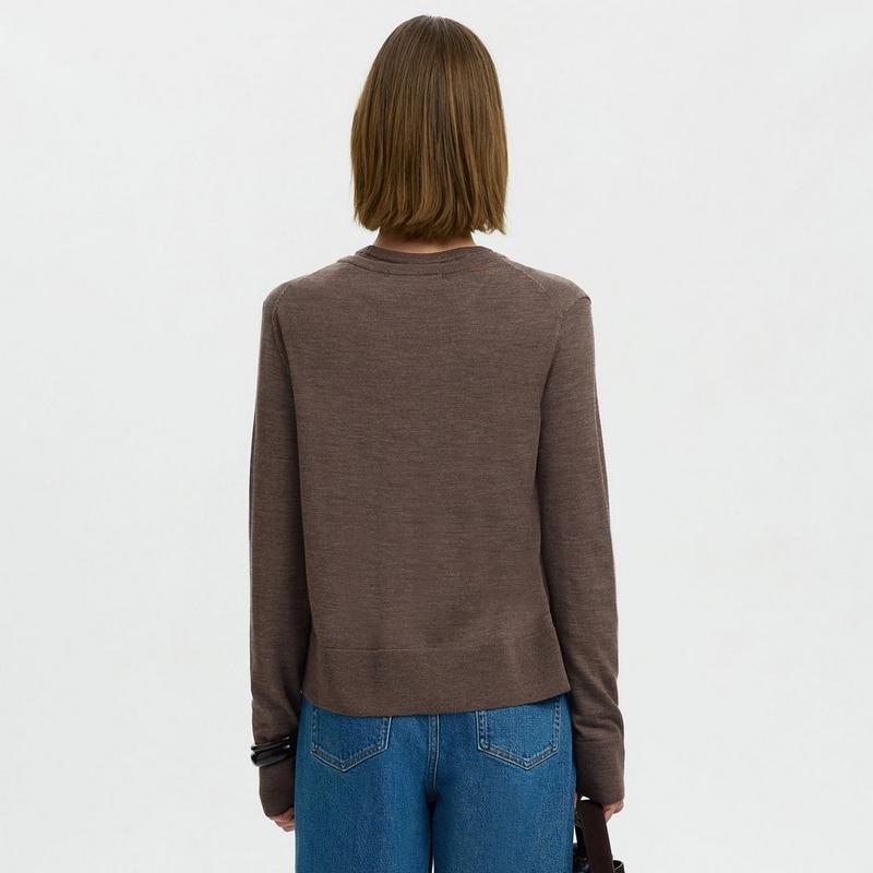 Selected Cardigan en laine m&eacute;rinos Thea pour femmes