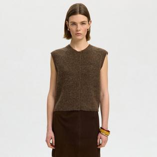 Selected Gilet en tricot de m&eacute;lange de laine Lulu pour femmes