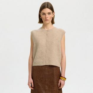 Selected Gilet en tricot de m&eacute;lange de laine Lulu pour femmes