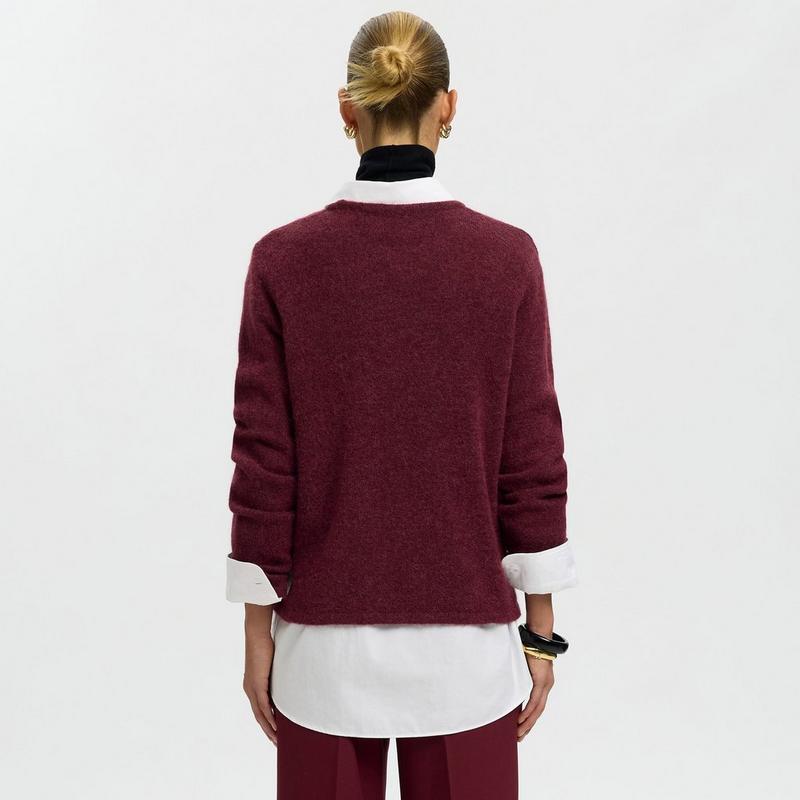 Selected Chandail en tricot en m&eacute;lange de laine pour femmes