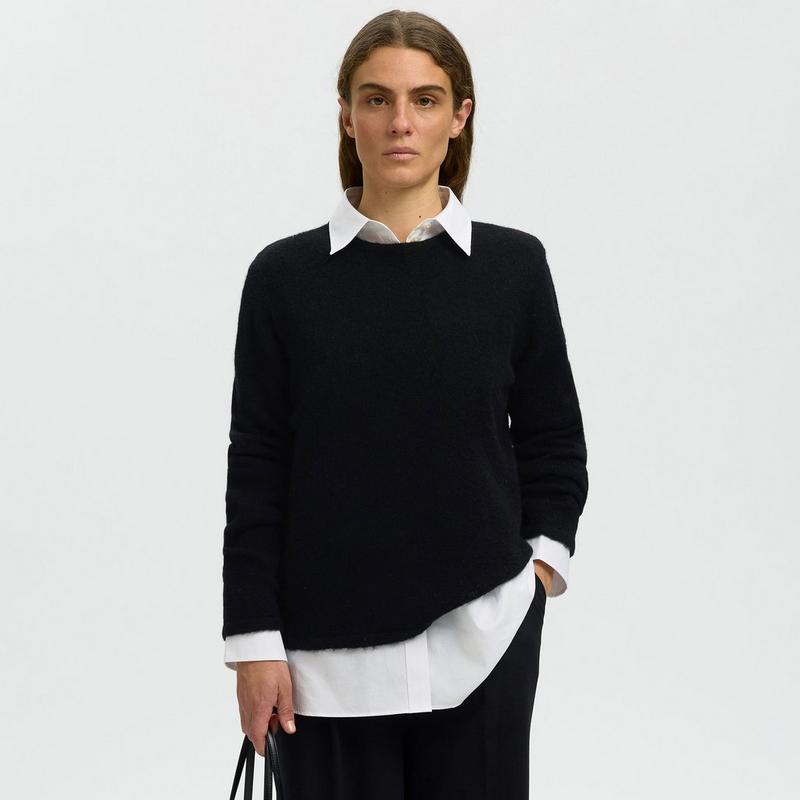 Selected Chandail en tricot en m&eacute;lange de laine pour femmes
