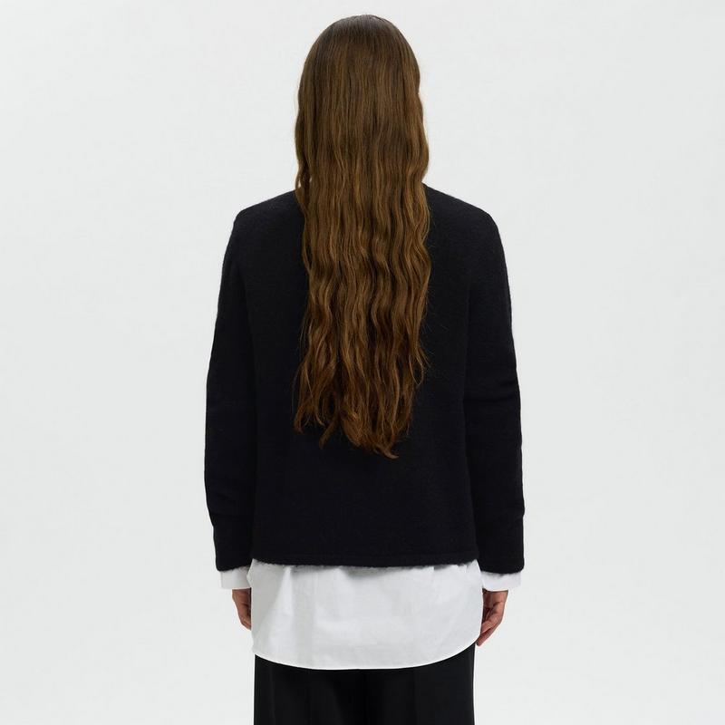 Selected Chandail en tricot en m&eacute;lange de laine pour femmes