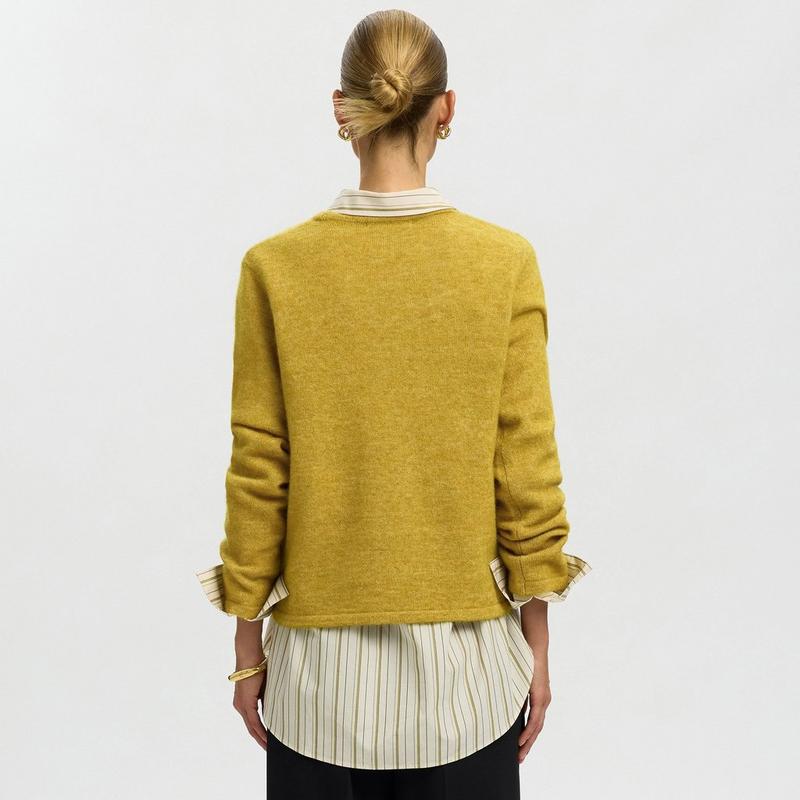 Selected Chandail en tricot en m&eacute;lange de laine pour femmes
