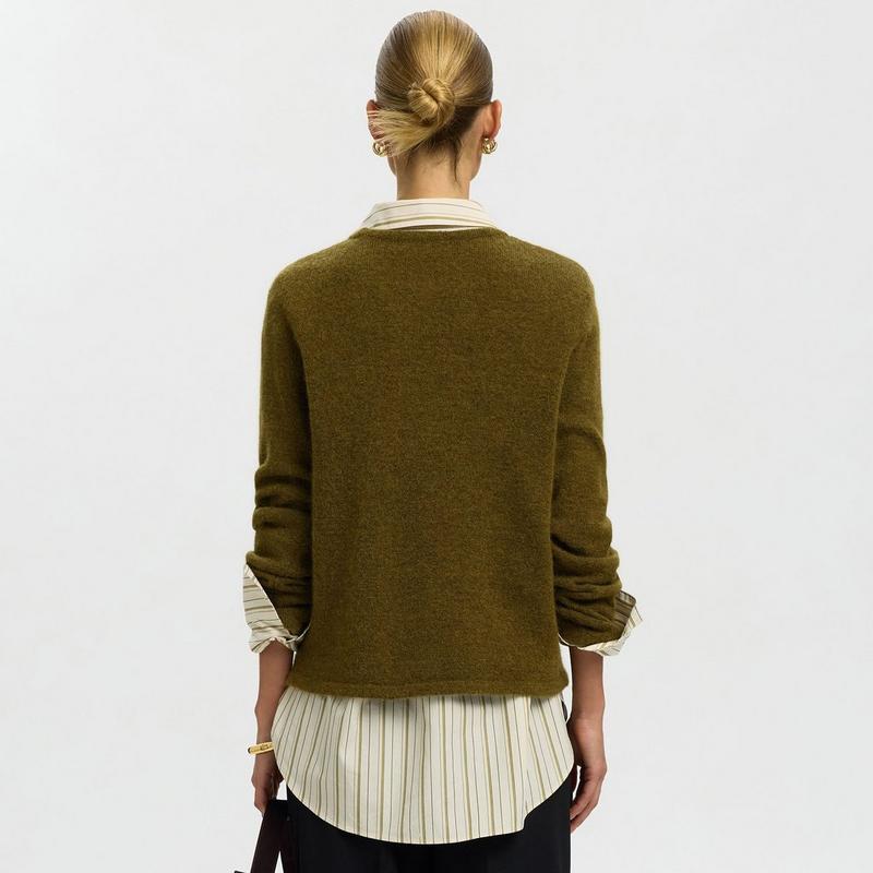 Selected Chandail en tricot en m&eacute;lange de laine pour femmes