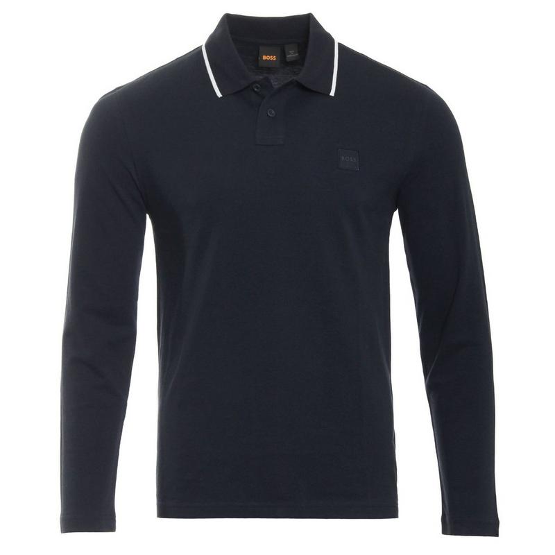 BOSS Polo &agrave; manches longues Passerford pour hommes