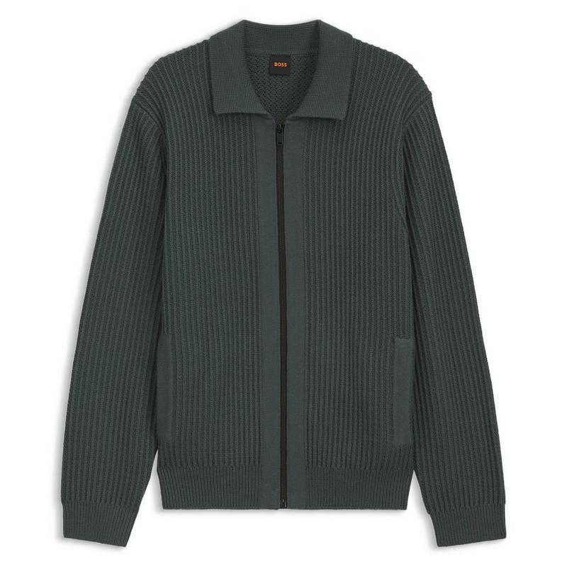 BOSS Men's Aspeno Full-Zip Sweater
